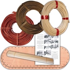 Kit treccia vimini [20] - Set intreccio per 2 fioriere binario peddig incl. istruzioni