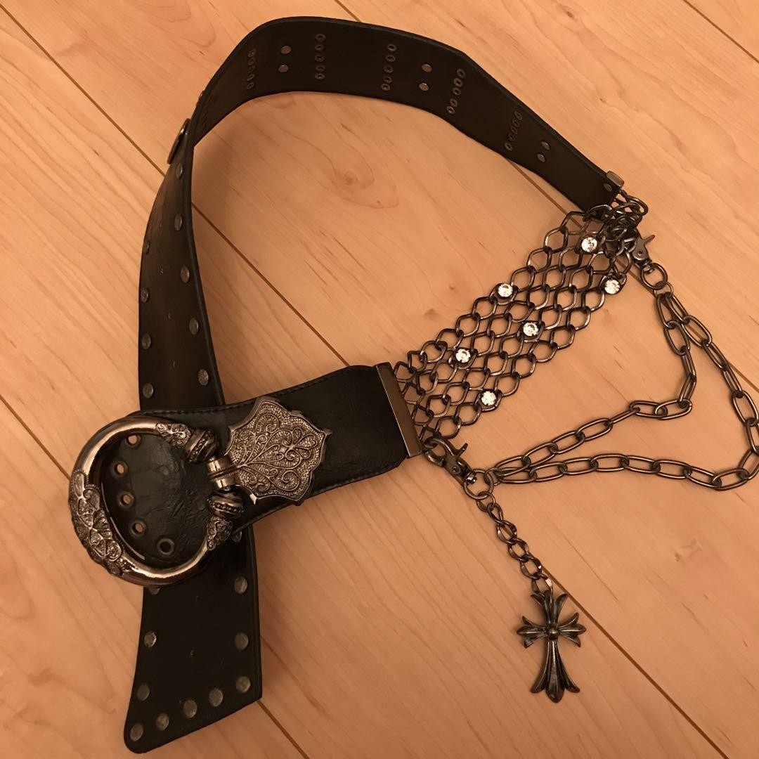 DIA Belt Gyaru Style Chain Studded Leather Japan Fashion Rare | eBay