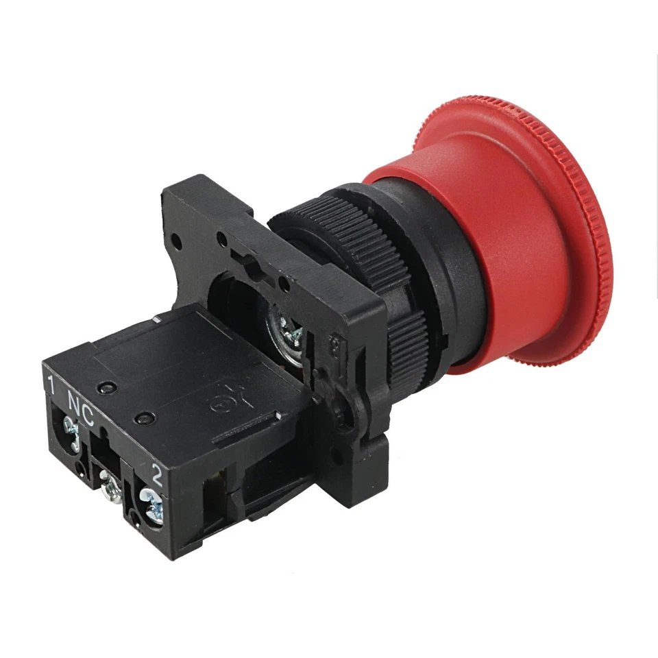 Zb2be102 C réglage Arrêt d'urgence rouge Bouton poussoir Interrupteur NC 240V 3A - Photo 4/4