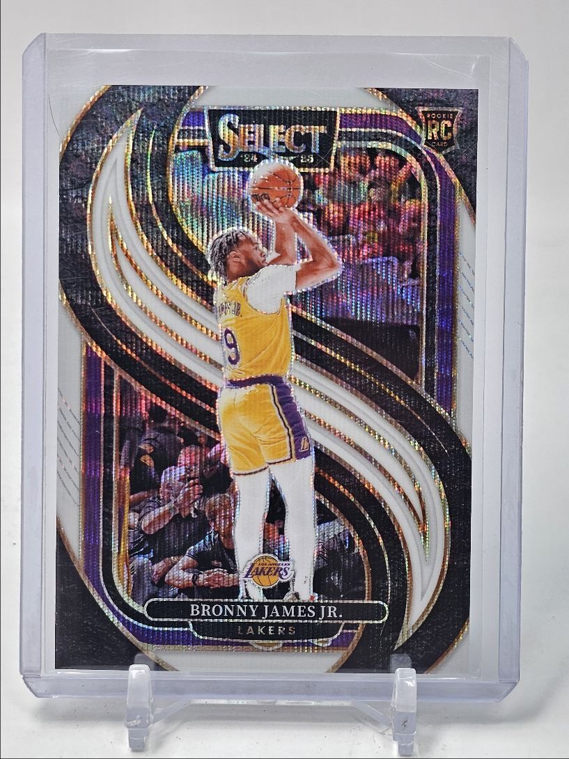 BRONNY JAMES JR. 2024-25 SELECT PREMIER LEVEL ROOKIE WHITE WAVE RC /99 Q5690