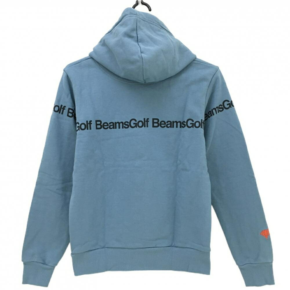 USED]BEAMS Golf Parka Light Blue Logo Print Women's M Golf