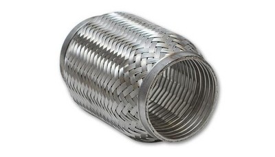 Vibrant Stainless Steel FLEX Coupling w/ Interlock Liner 5in inlet/outlet x 8in