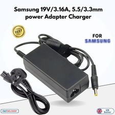 LEAD+ New Samsung Laptop Charger 60W 19V 3.16A 5.5x3.3mm Adapter API1AD02 AD-601