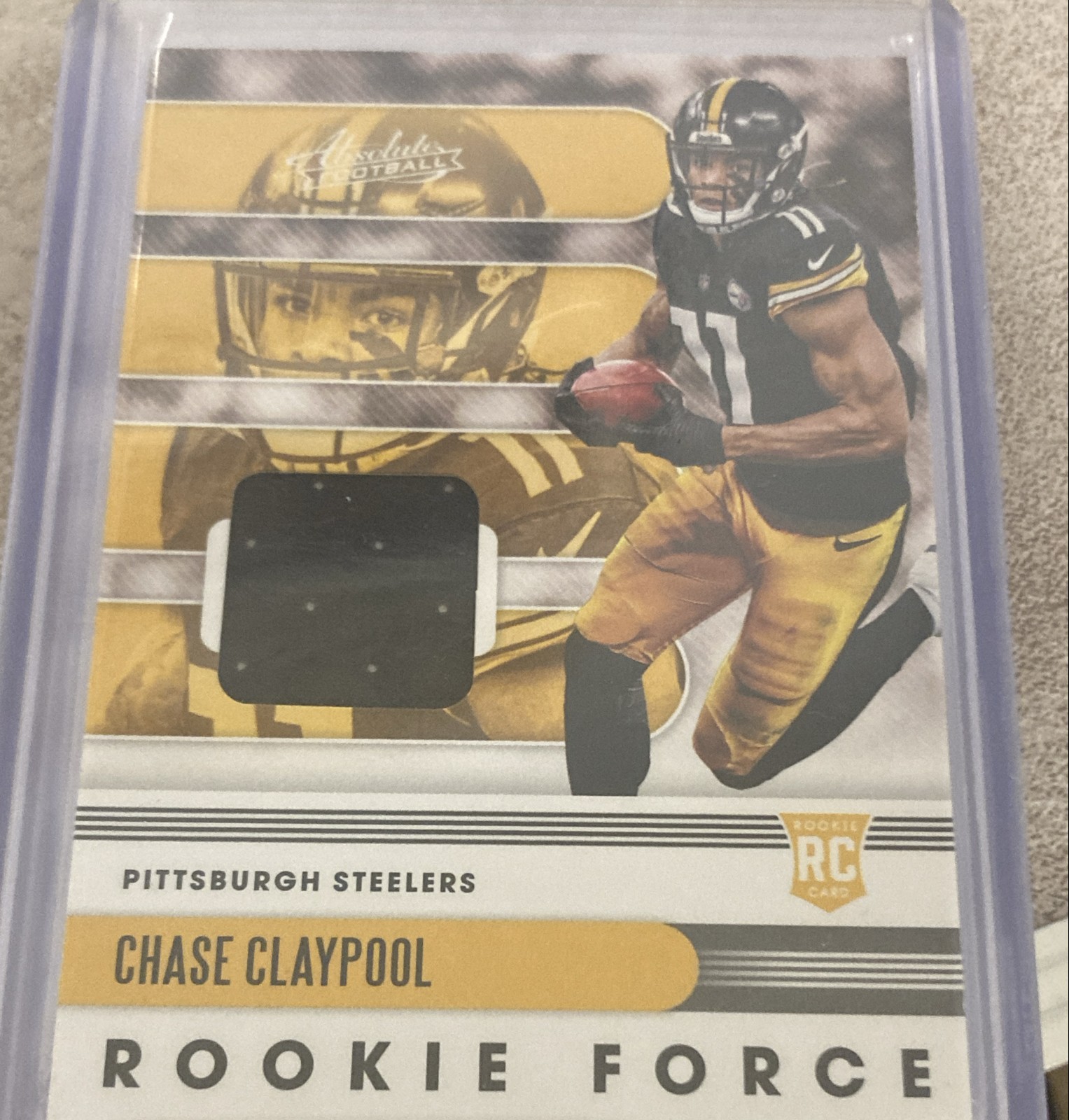 Chase Claypool Panini Absolute Rookie Force Relics #27 Base