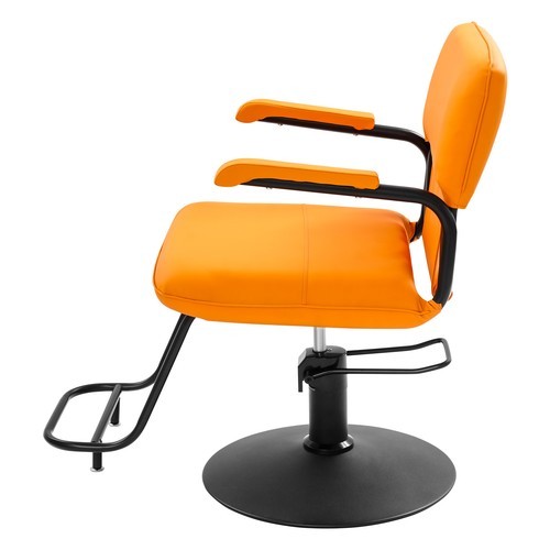 Salon Styling Chair, 360?? Swivel Barber Chair, Adjustable Beauty Chair, Orange - Picture 16 of 24