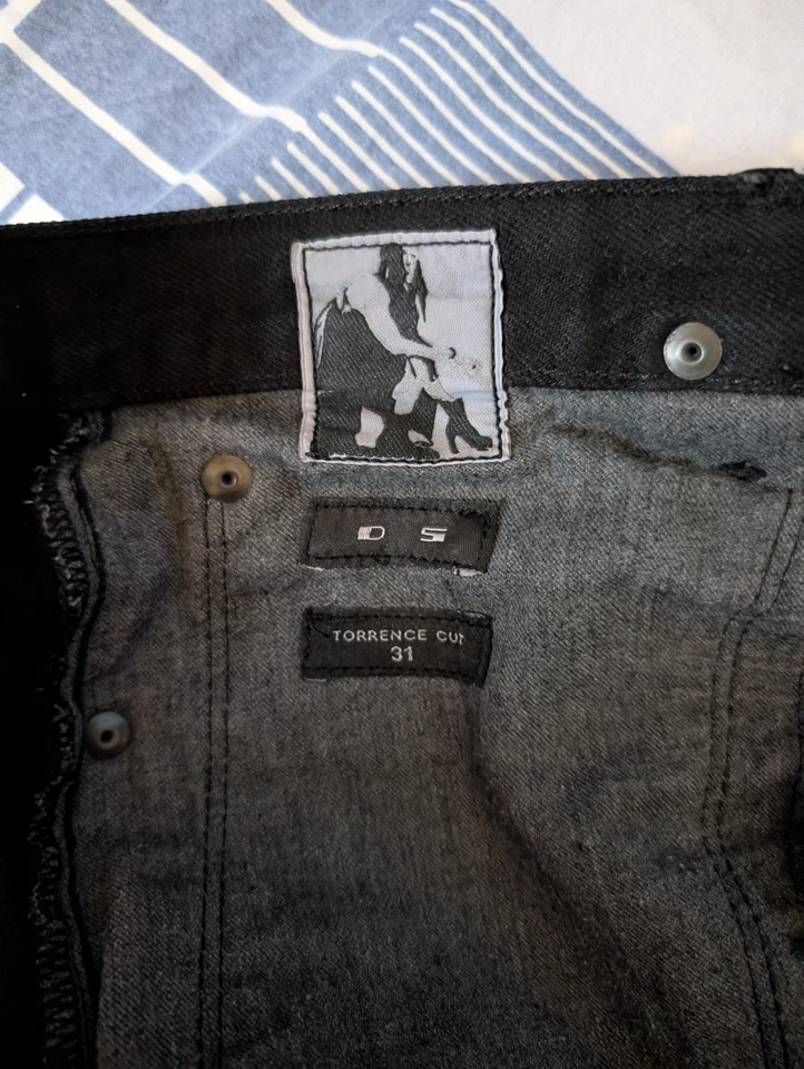 Rick Owens DRKSHDW Black  Torrence Cut Size 31 - Image 4 of 4