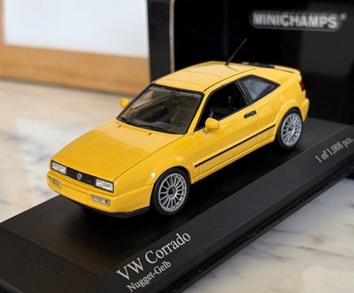 MINICHAMPS  1:43 VW CORRADO  GELB  1990  RECARO SITZE  TUNING   SEHR SELTEN  OVP