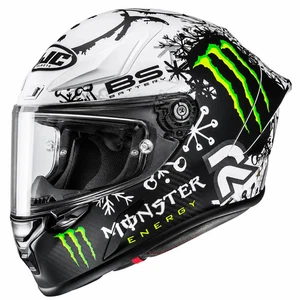 HJC Rpha 1 V2 Carbon Snow Diablo Full Face Moto Motorcycle Helmet MC10SF Carbon