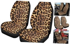 Print Car Seat Coveruniversal Wild Cheetah Front Seats Covers Brown Cheetah