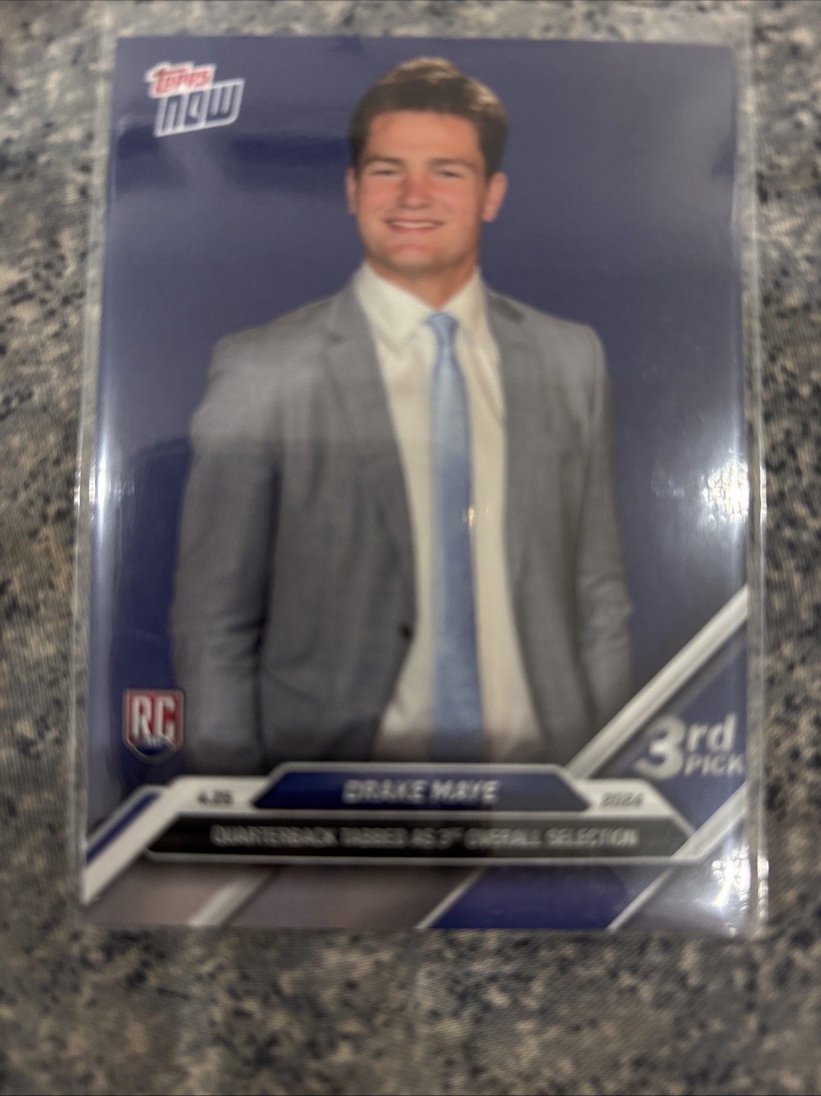 2024 Topps Now Draft Football #D-3 Drake Maye Rookie RC New England Patriots