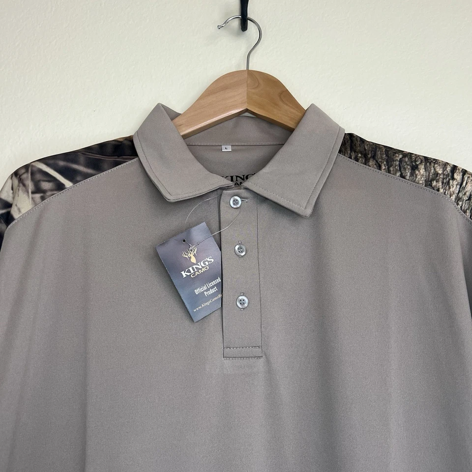Kings Camo Woodland Series Short Sleeve Button Shirt Mens Sz L Outdoor Hunting - Image 2 of 4