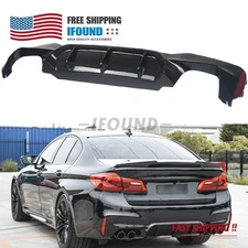 M5 Style Rear Diffuser Carbon Look For BMW G30 5 Series W/ M Sport Bumper 17-23