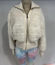 Vintage Fur Coat Size Large White Dress Coat Celsius Faux Fur 90’s