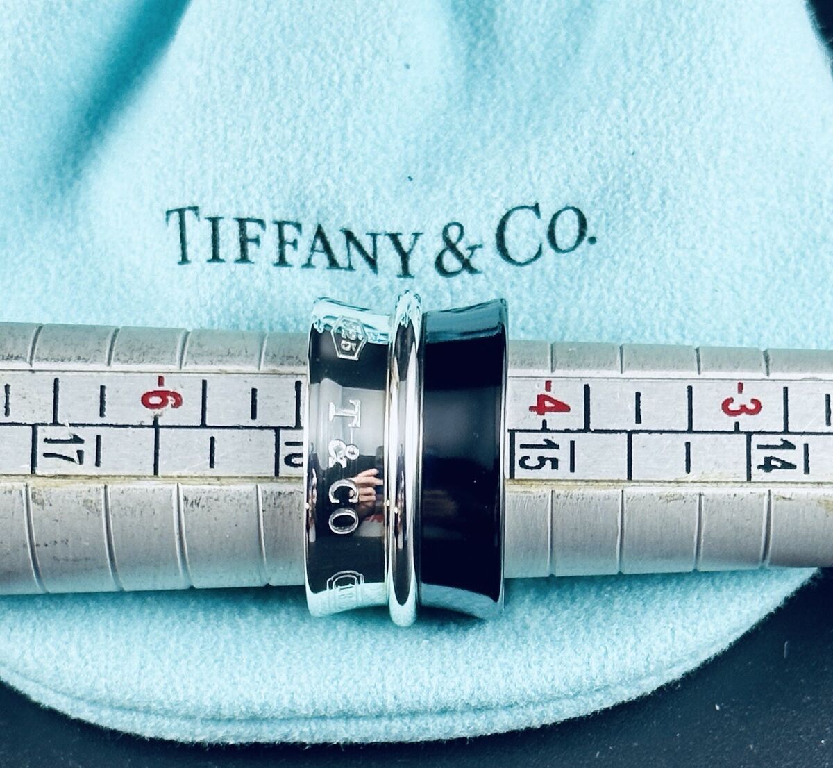 Tiffany & Co 1837 Wide Band Titanium & Sterling Silver Tiffany & Co 1837 Wide Band Titanium & Sterling Silver