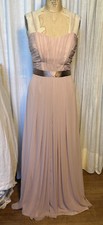 WTOO  Womens Blush Chiffon Sleeveless  Event Gown Sz 14used