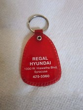 Syracuse NY Key Ring Regal Hyundai Keychain Vtg  RED Car Dealer FREE SHIP