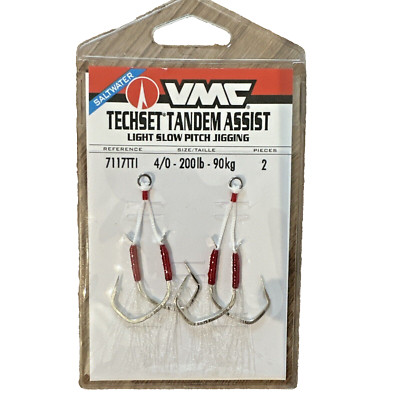 VMC Techset Tandem Assist Light Slow Pitch Jigging Size 1/0, 2/0, 3/0, 4/0, 5/0
