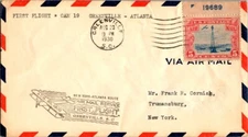 Eastern Airlines First Flight Greenville South Carolina - New York - 1930