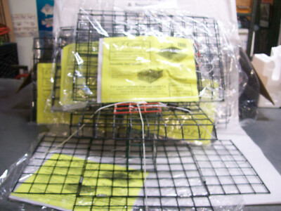 6 Pack E-Z Catch 12'' x 12'' x 6'' Premium Folding 4 Door Blue Claw Crab Traps NEW