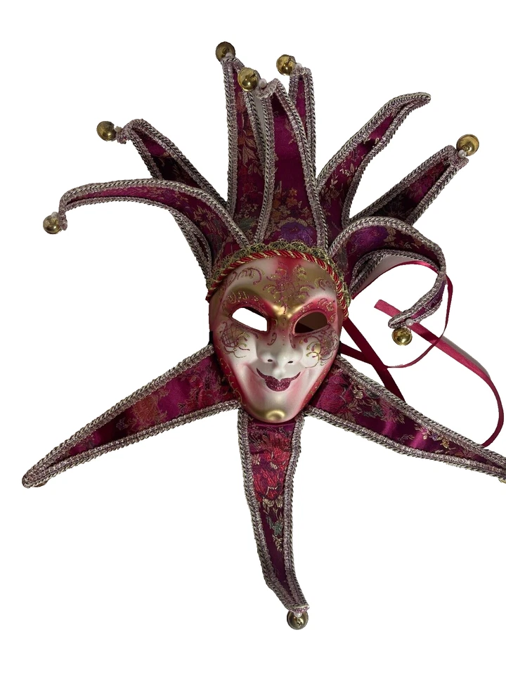 Venetian Mask Masquerade II Sogno VEneziano Di C.T. Venexis Purple Bells Floral - Image 2 of 4