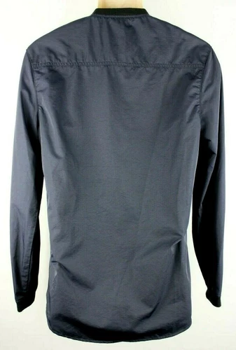 Topman Mens Snap Button Bomber Fit Jacket Sz Small Blue Polyester Blend EUC image 6