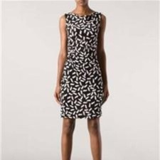 DVF Diane von Furstenberg Glasmary Snake Flutter Warm dust dress tan silk new 4