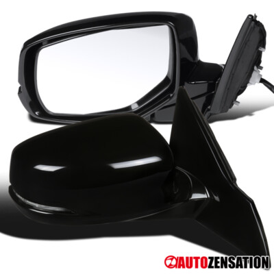 Fits 2013-2017 Honda Accord Black Mirrors Power Heated 7 Pin w/ LED Turn Signal
