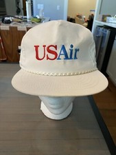 Vintage white US airlines US Air snapback Rope hat By PRO FIT Union made in USA