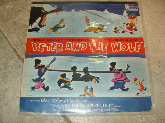 VINYL RECORD DISNEYLAND WALT DISNEY PRESENTS PETER AND THE WOLF