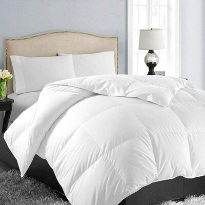 Luxus weiße Gänsefedern & Daunen Bettdecke Steppdecke - 10,5 Tog, King 230 x 220 cm,