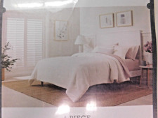 NEW Full/Queen Holbrook Reversible Comforter  Sham Set Threshold Off White
