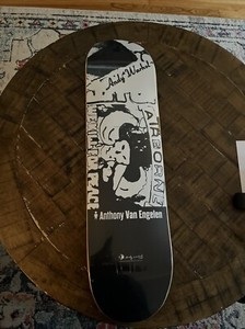 Andy Warhol Alien Workshop Anthony Van Engelen Skateboard Deck Black & White Ad