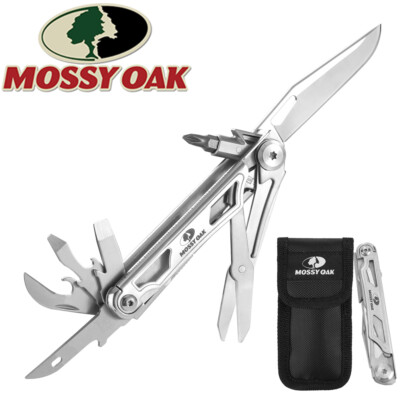 Mossy Oak 12-in-1 Multitool Pocket Knife Stainless Steel Multitool Pockets Knife