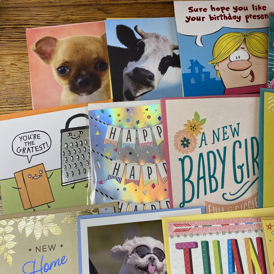 Lote de 25 tarjetas de felicitación surtidas Hallmark para cumpleaños amor y gracias a los niños Foto 3 de 4