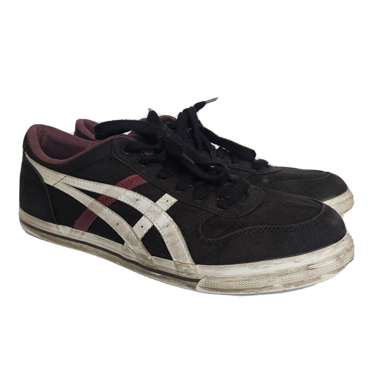 Asics Aaron CV Onyx H016Q 9101 Black White & Purple Sneakers