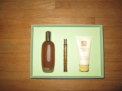 CLINIQUE Aromatics Elixir Riches 3 Pc. Gift Set ~ Perfume Spray, Body Smoother