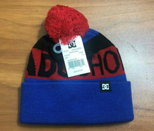NEW KIDS DC SHOE CO. BEANIE WINTER HAT SKULL CAP CHESTER BOY BLUE RED BLACK NWT