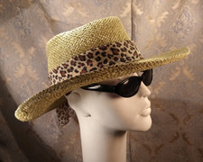 SOMBRERO DE PLAYA JACLYN SMITH VERDE ESTRELLA SOL TALLA ÚNICA
