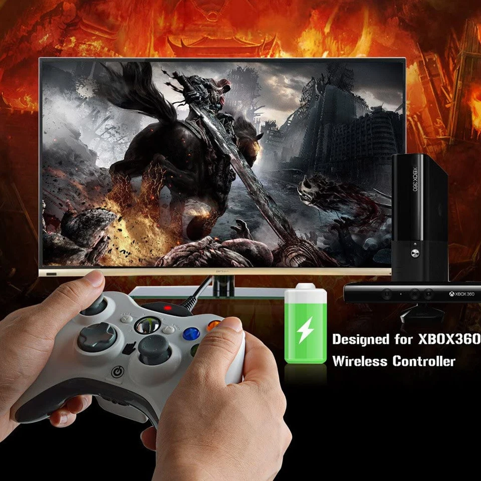 Cavo ricarica cavetto caricabatteria USB pr controller wireless gamepad Xbox 360 - Immagine 4 di 4