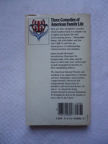 Three Comedies of American Family Life (1980, Paperback) I Remember Mama - Picture 2 of 2