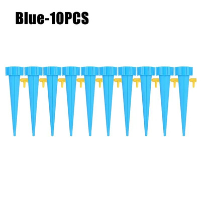 Automatic Self-Watering Spike Kit   10pcs Blue/Green, Adjustable Plant Dripper