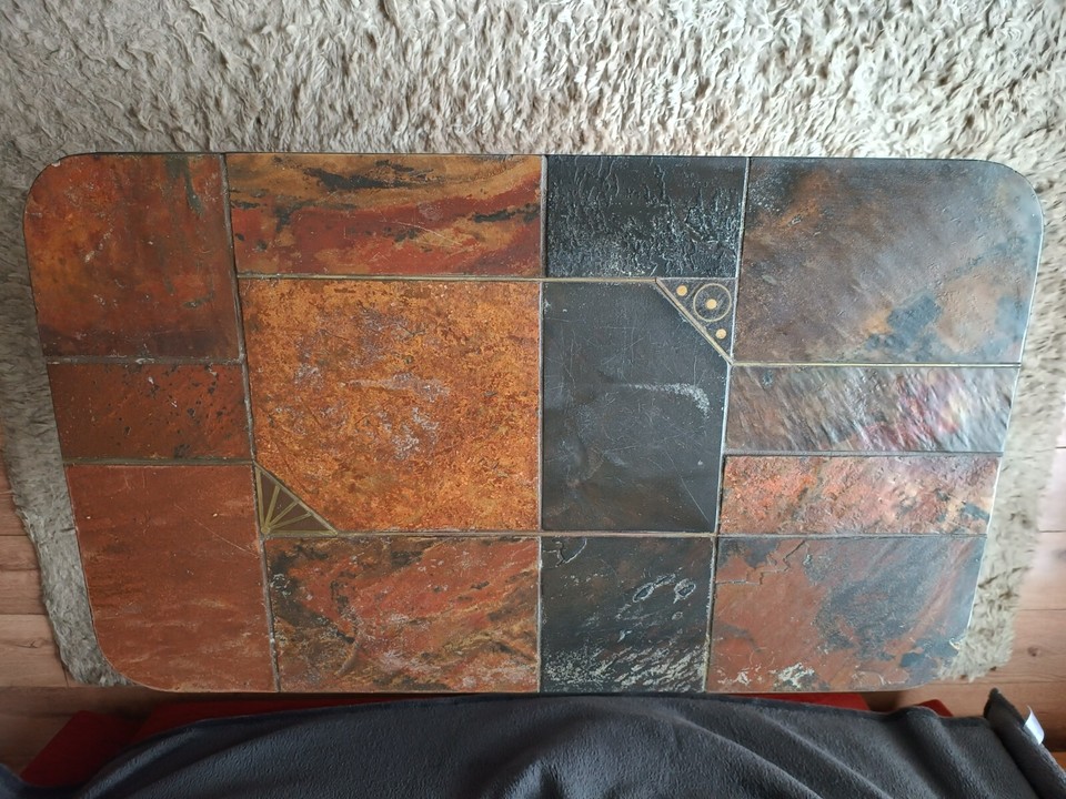 coffee table slate used. Solid African slate coffee table. eBay