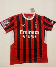 MORATA AC MILAN 2025 MATCH ISSUE QUALITY JERSEY WITH UCL PATCH - SIZE L