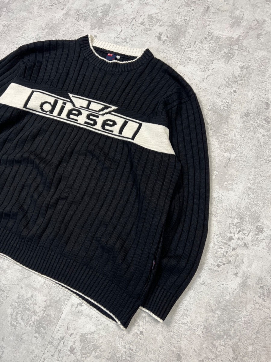Vintage Diesel Knit Sweater 90s Big Logo Y2K Men Size XL Vintage Diesel Knit Sweater 90s Big Logo Y2K Men Size XL