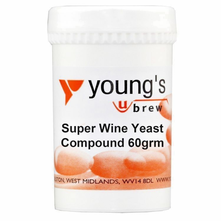 Young's  SUPER WINE YEAST COMPOUND 60g x 5 tubes