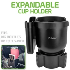 Cellet Car Cup Holder Expander with Adjustable Base Fit Big Bottles 3.5-Inch