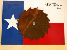 TEXAS ARTIST BOB FOWLER ORIGINAL OIL ON BOARD MIXED MEDIA LONE STAR