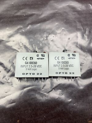 Lot of 2 OPTO 22 G4 IDC5D Standard DC Input Module, Input 2.5-28V