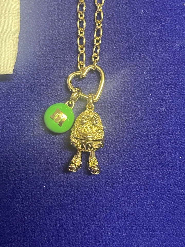 Kate Spade M&M Statement Pendant Necklace Green Peanut M&M Candy Novelty NWT - Image 3 of 4