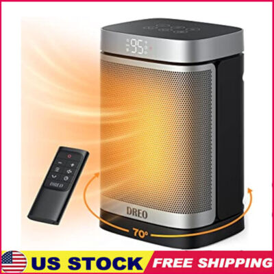 Space Heater Indoor 1500W Portable W/ Remote PTC Ceramic Electric for Bedroom